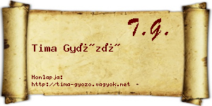 Tima Győző névjegykártya